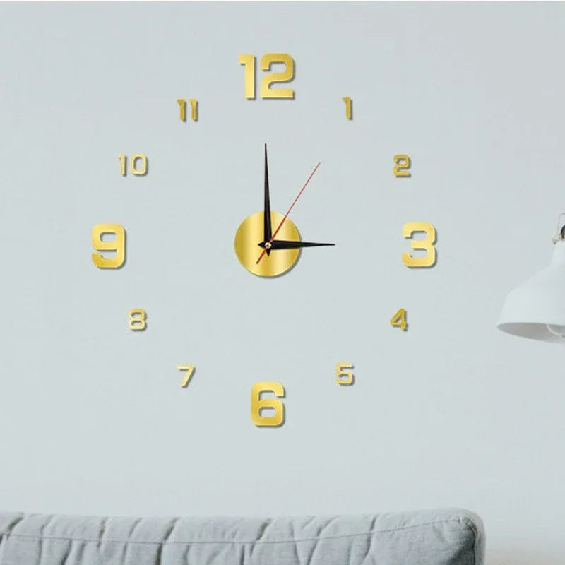 Large 3D Silent Wall Clock
