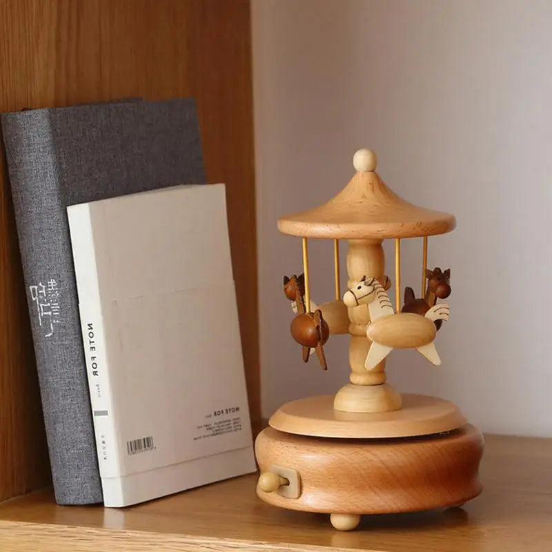 Retro Wooden Wind-Up Music Box