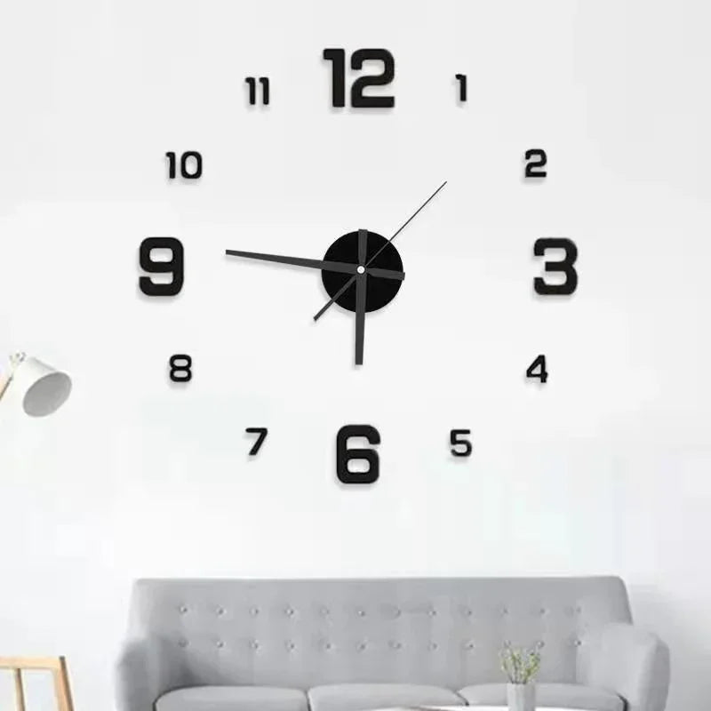 Large 3D Silent Wall Clock