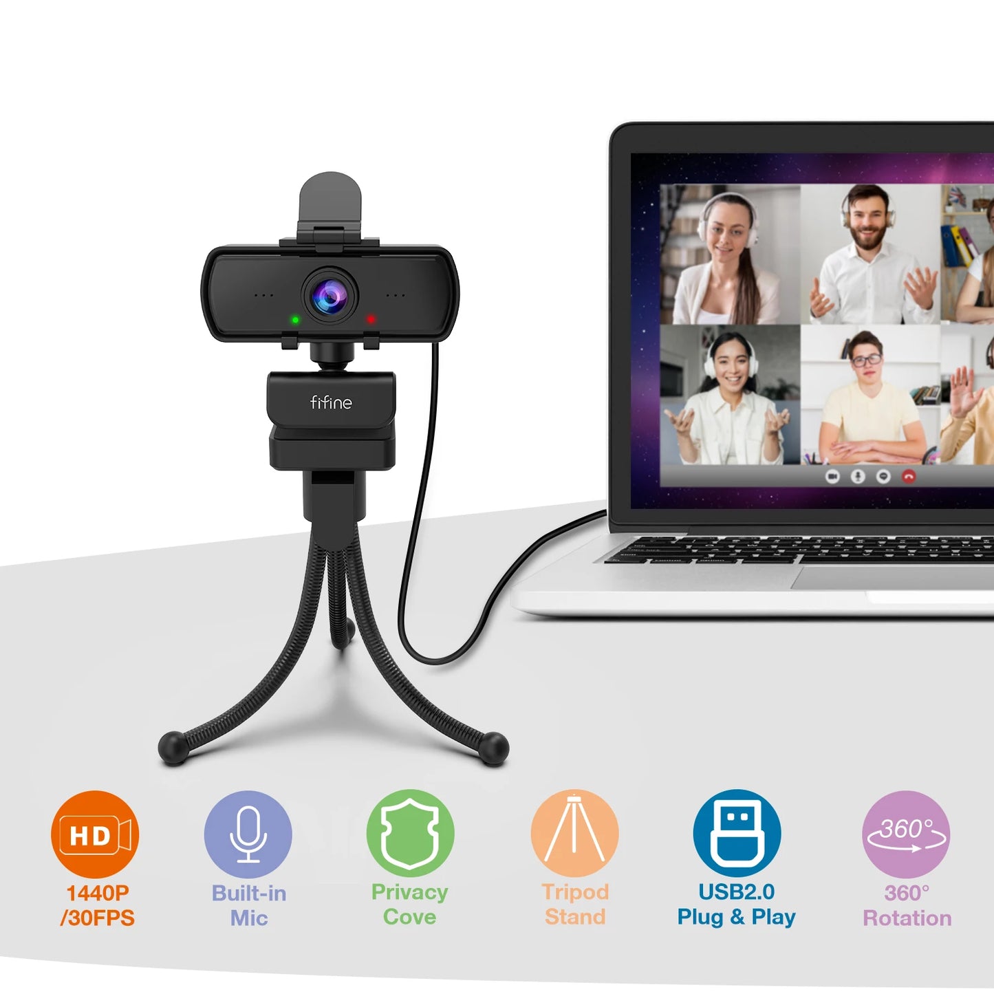 Tripod Desktop Laptop Webcam