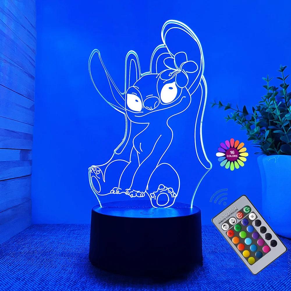 3D Stitch Illusion Night Light
