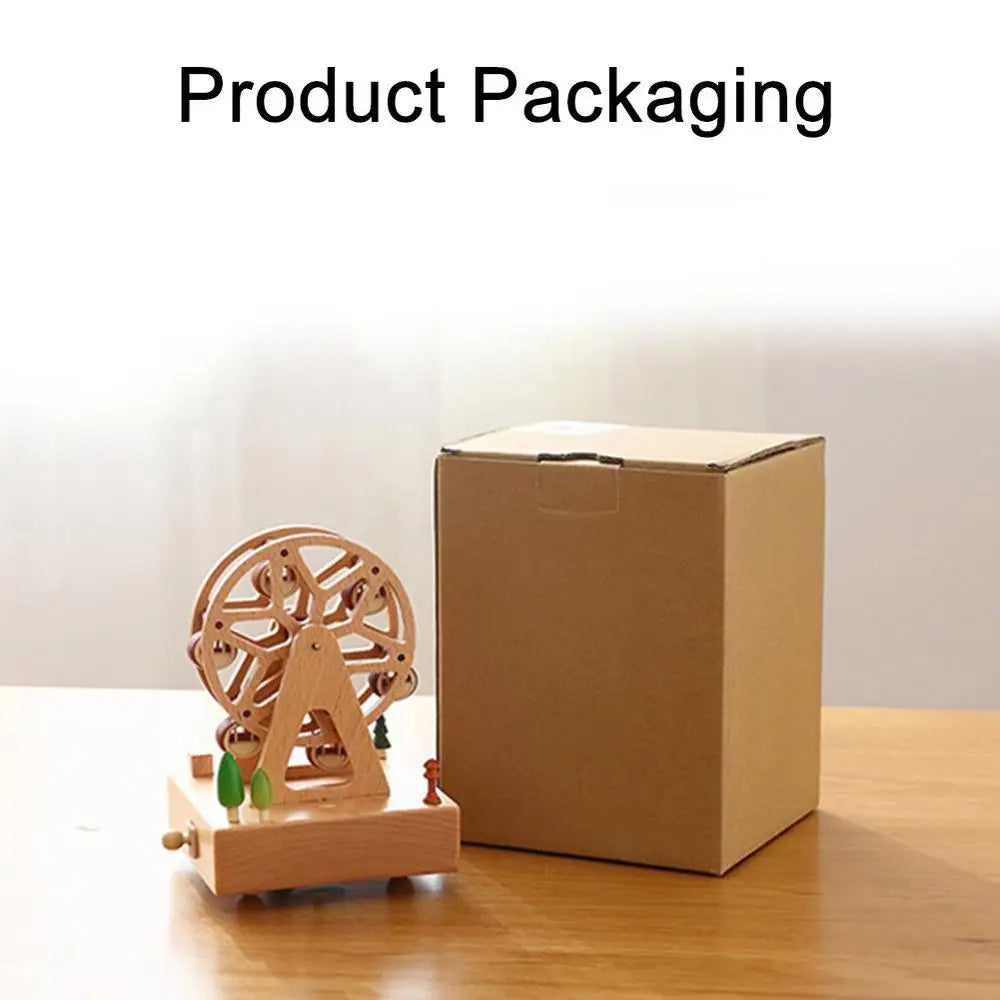 Retro Wooden Wind-Up Music Box