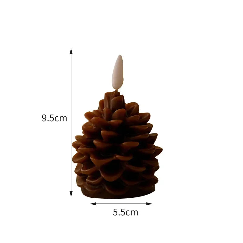 Flameless Pinecone LED Candle