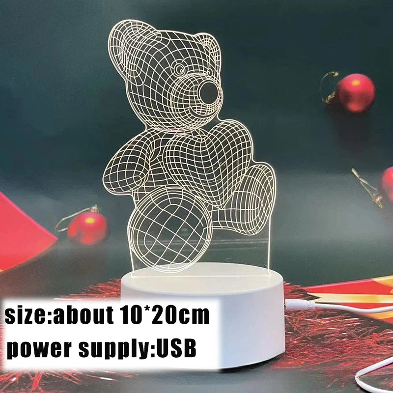 3D Bear LED Night Lamp