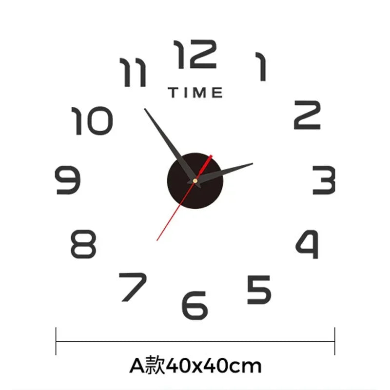 Large 3D Silent Wall Clock