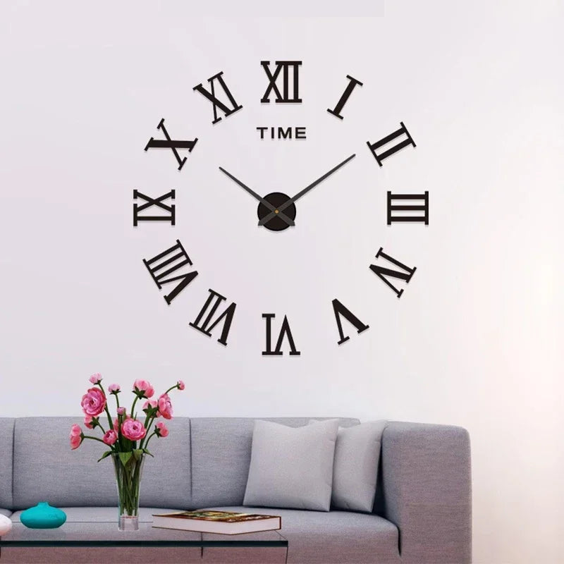Large 3D Silent Wall Clock