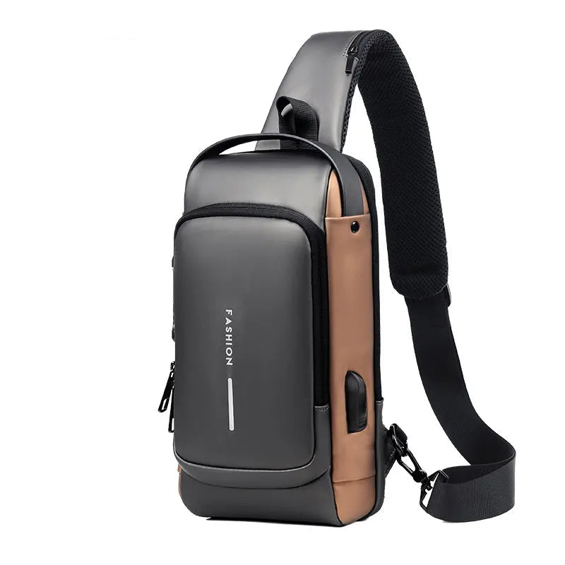 Men's Anti-Theft USB Shoulder Bag