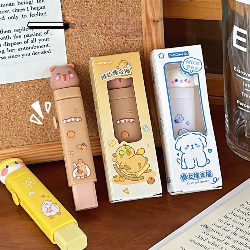 Cartoon Pet Push-Pull Eraser