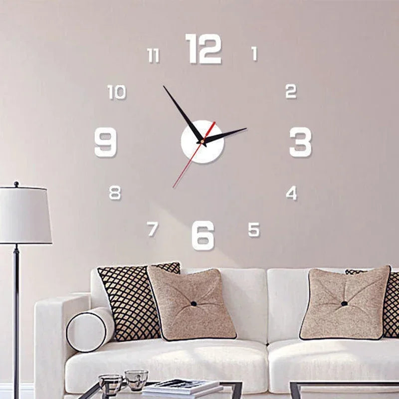 Large 3D Silent Wall Clock