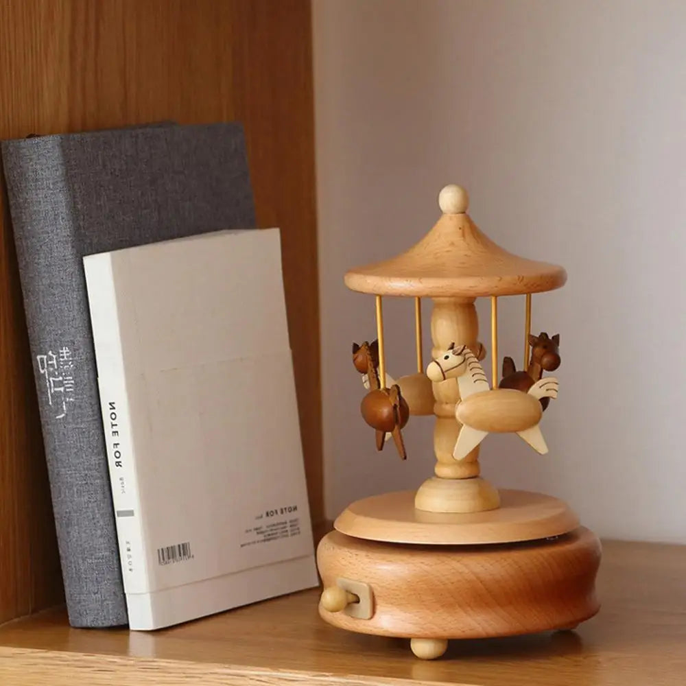 Retro Wooden Wind-Up Music Box