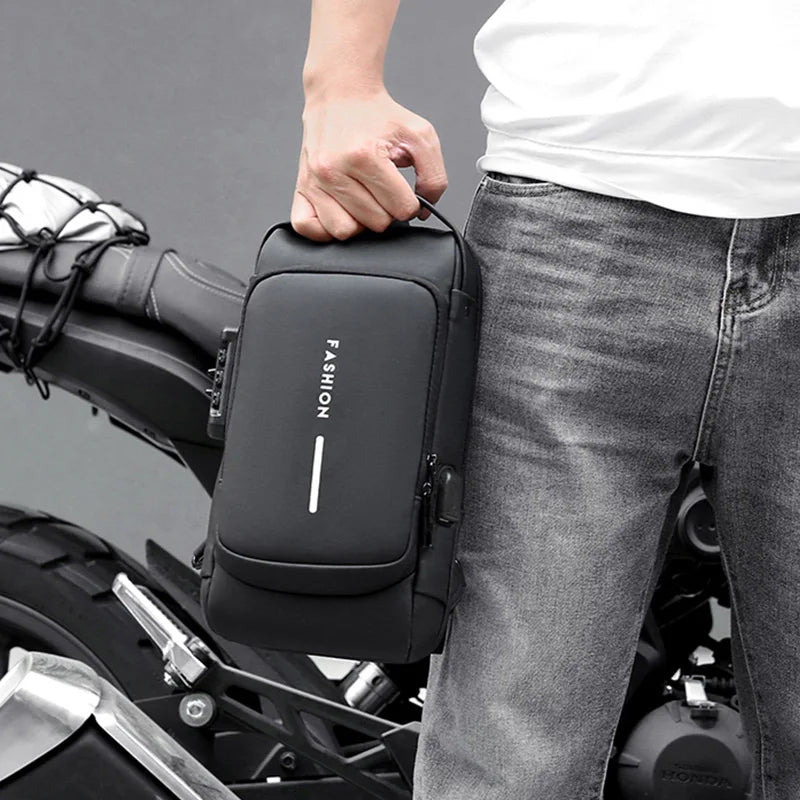 Men's Anti-Theft USB Shoulder Bag