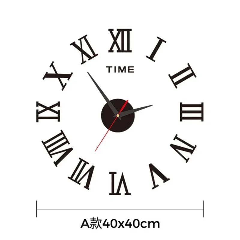 Large 3D Silent Wall Clock