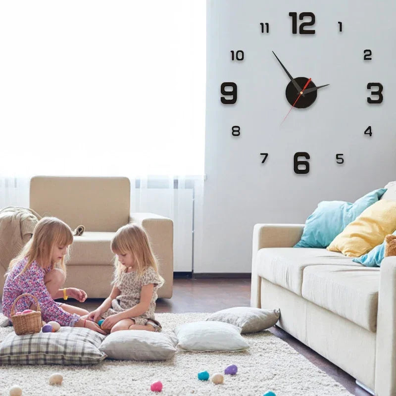 Large 3D Silent Wall Clock