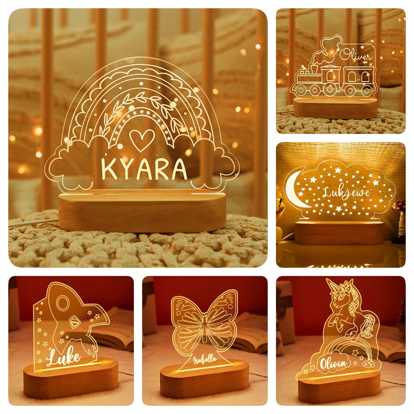 Custom Name Kids Night Light