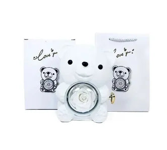 Rose Hugging Bear Gift Box