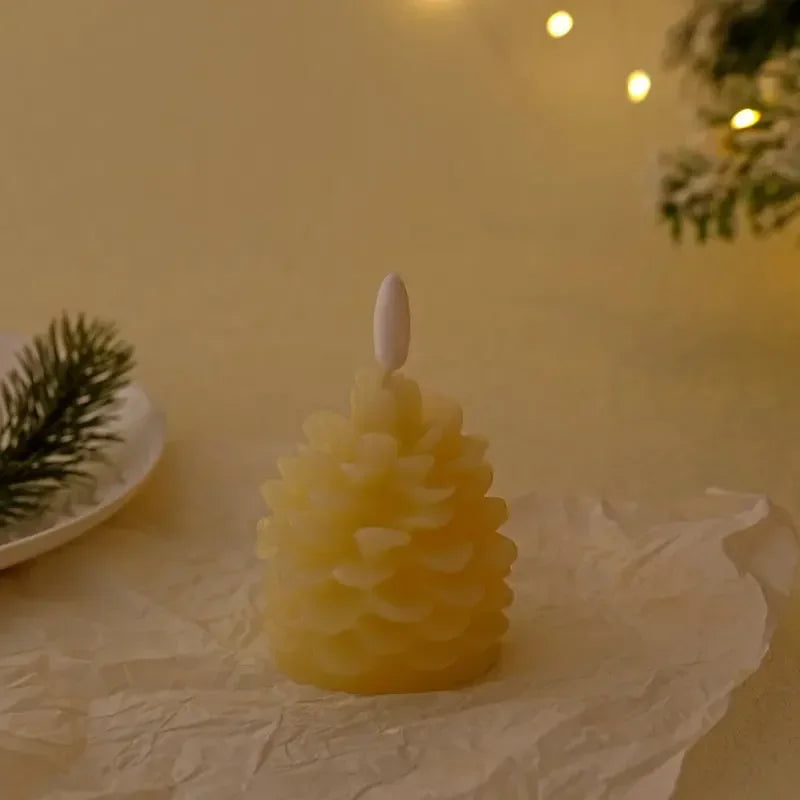 Flameless Pinecone LED Candle