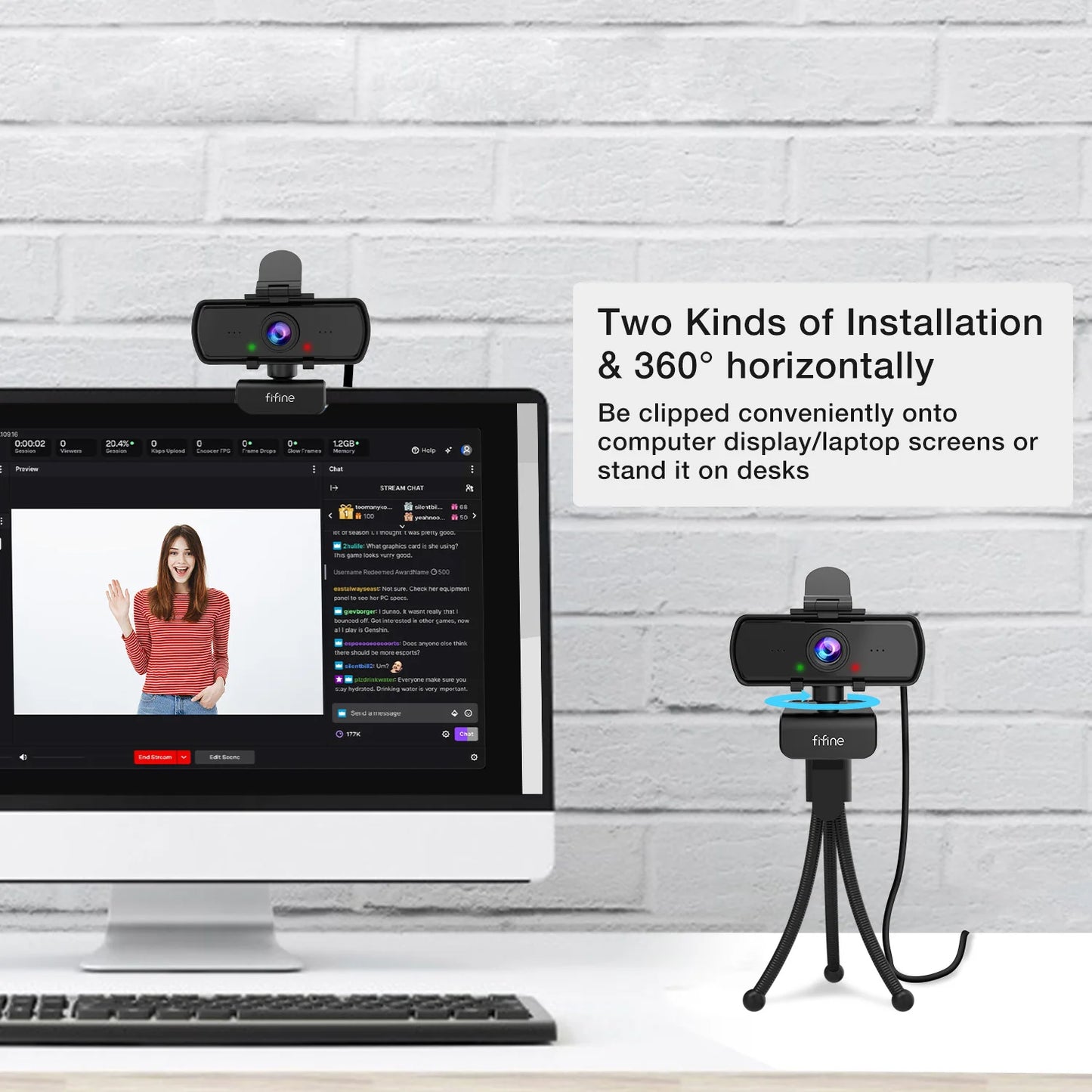 Tripod Desktop Laptop Webcam