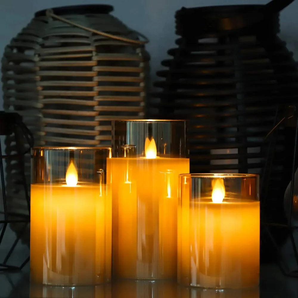 3Pcs LED Flameless Candle Set