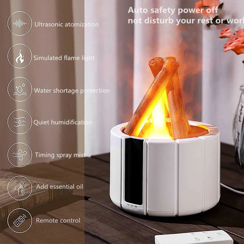 Simulated Flame Aroma Humidifier