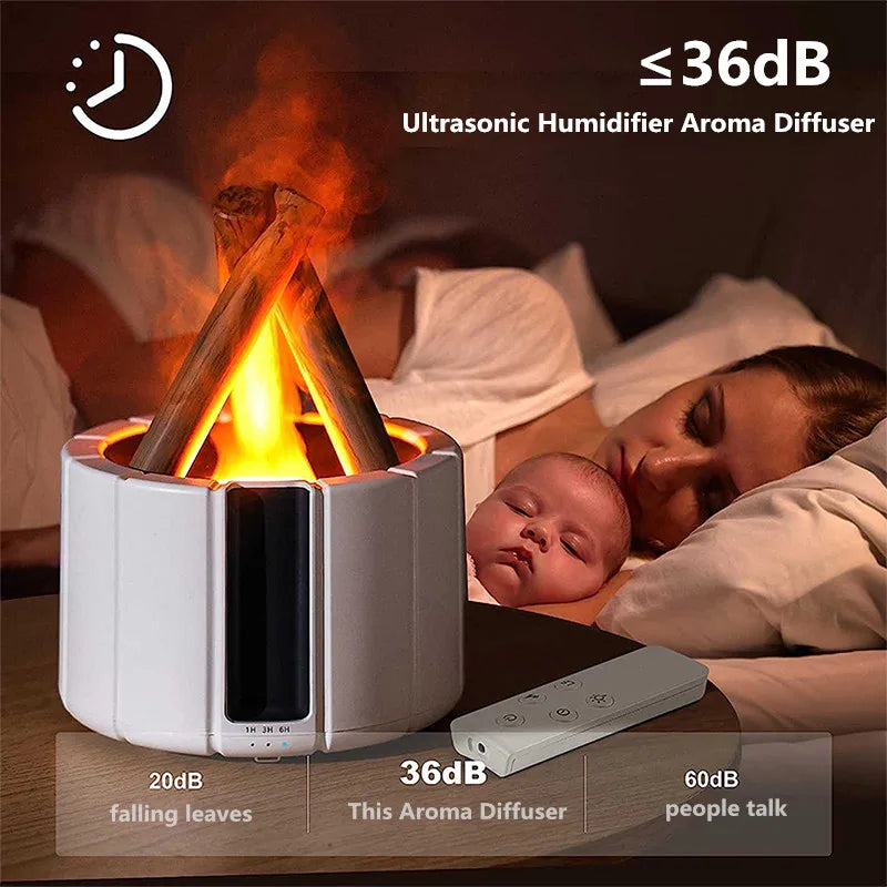 Simulated Flame Aroma Humidifier