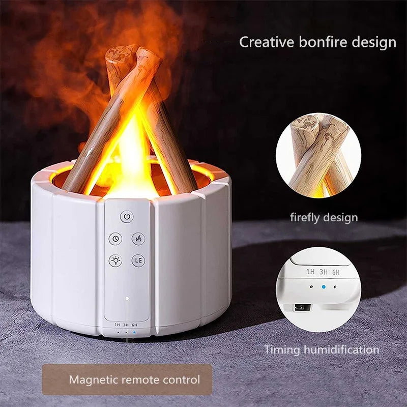 Simulated Flame Aroma Humidifier