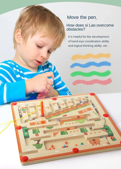 Wooden Magnetic Maze Toy