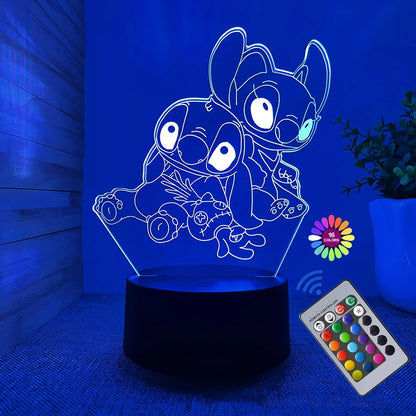 3D Stitch Illusion Night Light