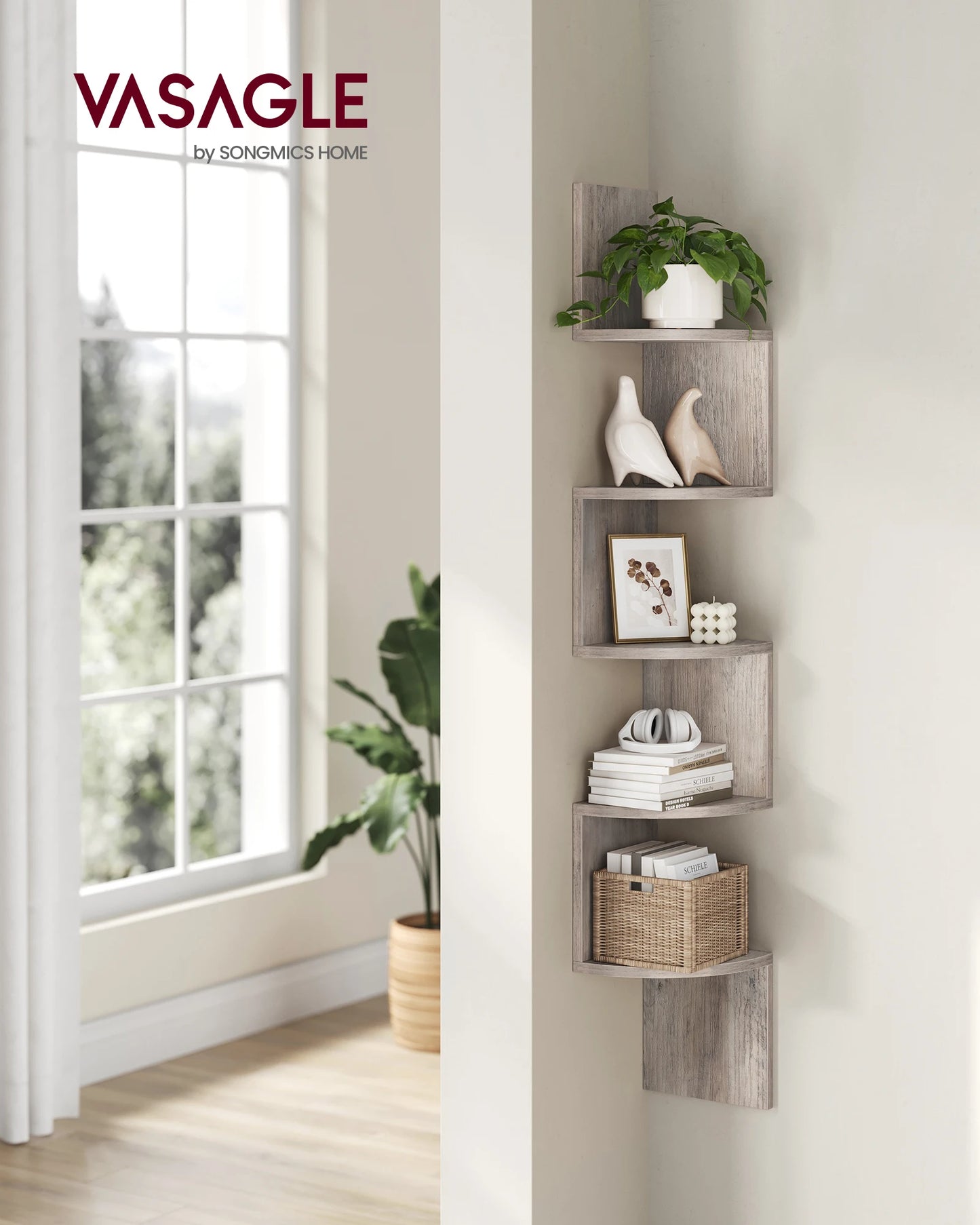 Home Office Corner Storage Shelf