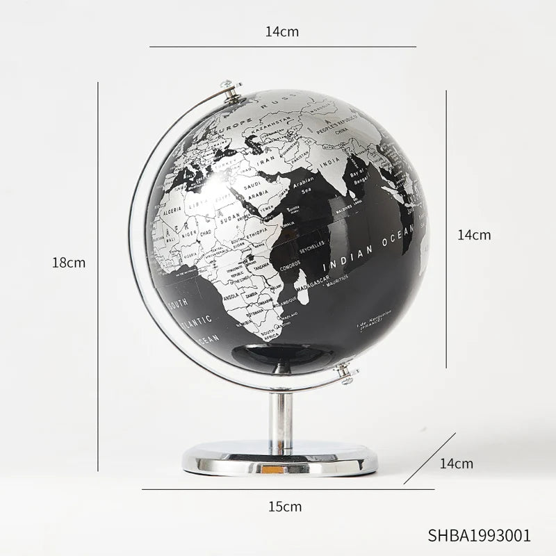 Retro Modern World Globe Decor