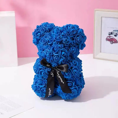 25cm Teddy Rose Flower Bear
