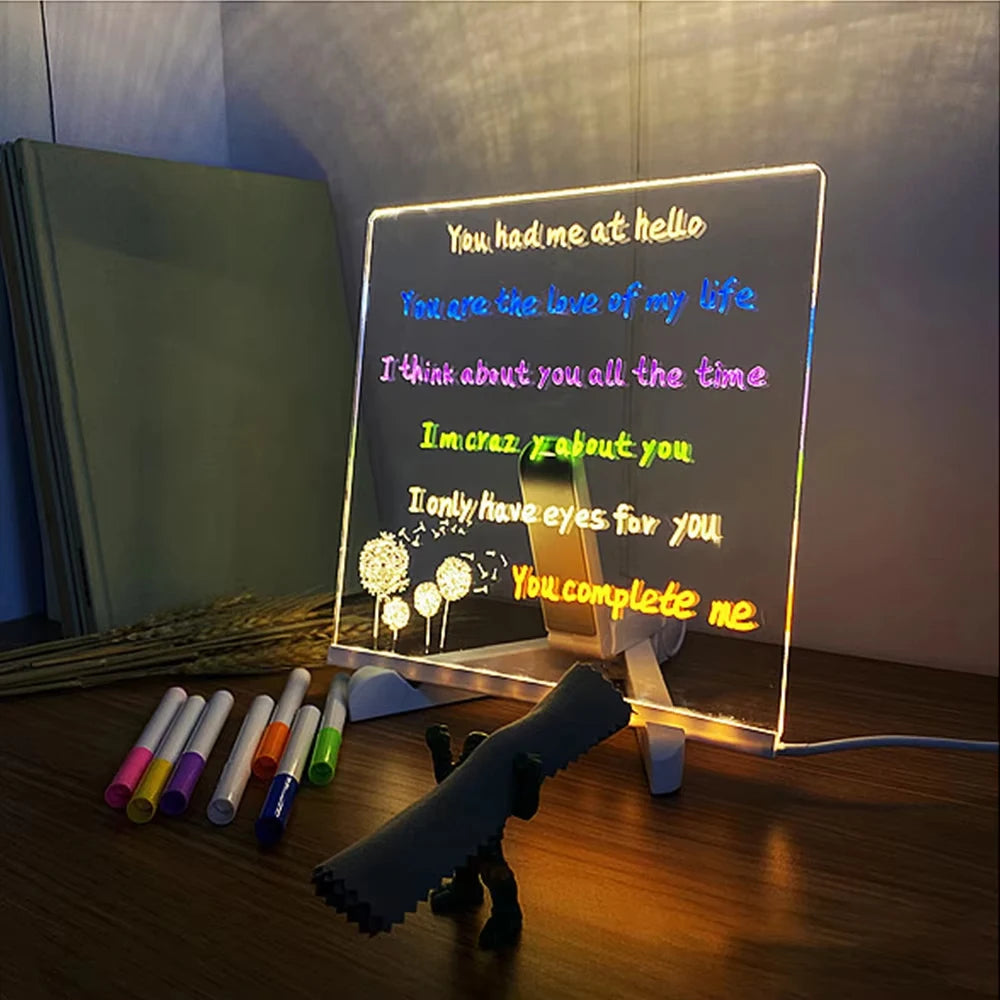 LED Light-Up Erasable Drawing Board