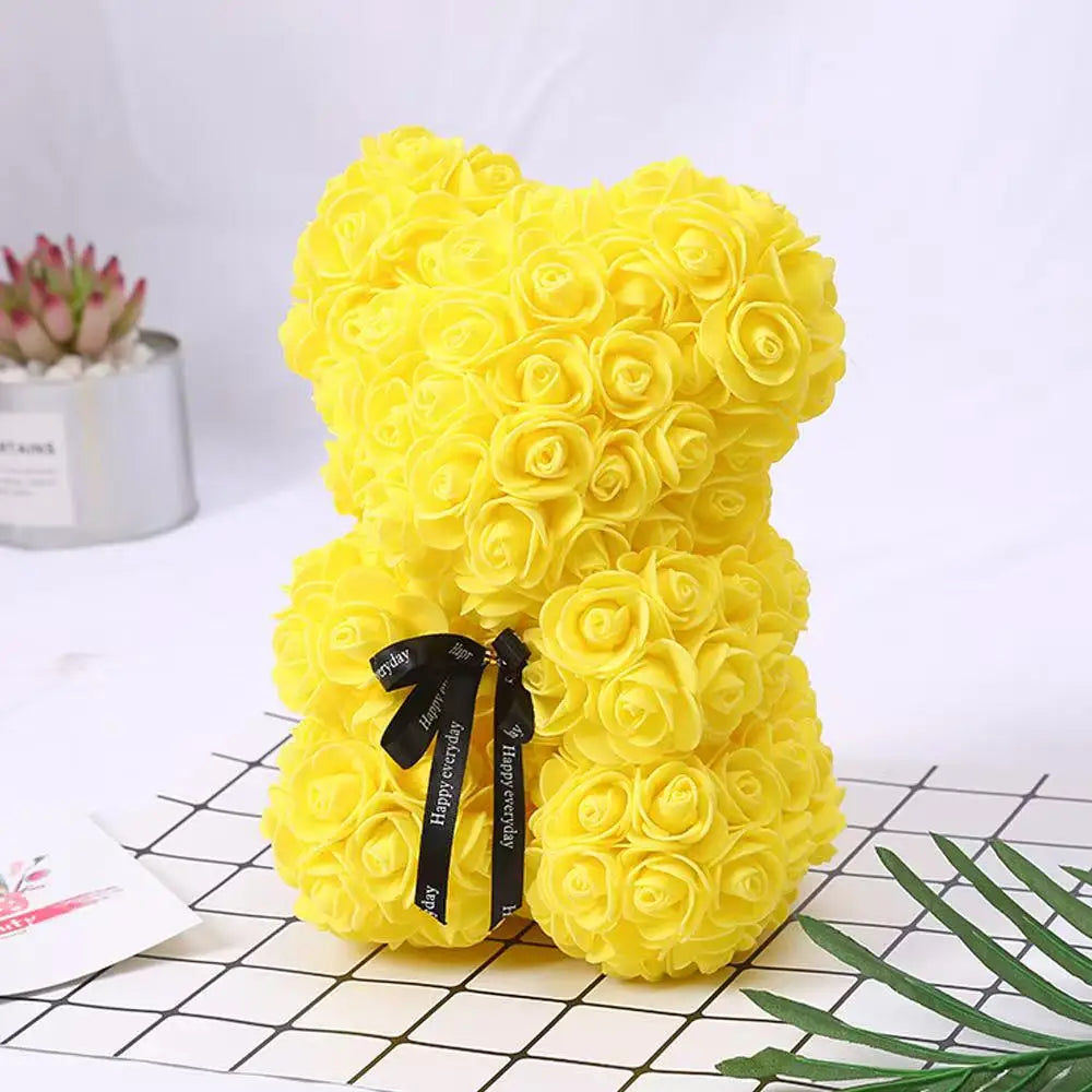 25cm Teddy Rose Flower Bear
