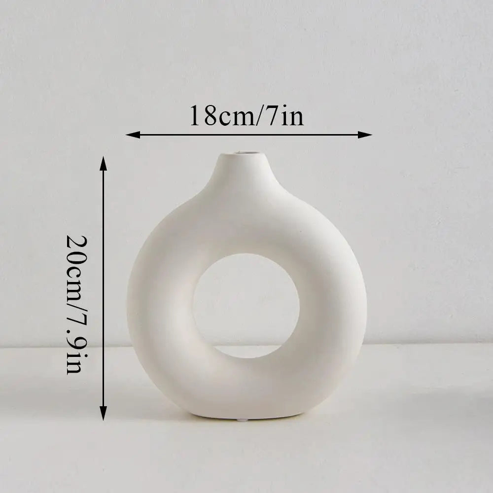 Ceramic Donut Flower Vase