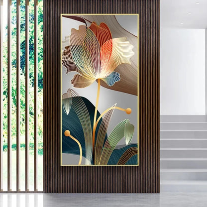 Abstract Flower Canvas Art