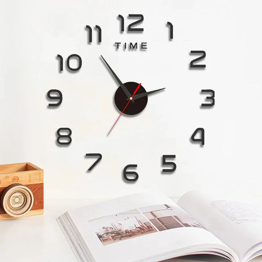 Large 3D Silent Wall Clock