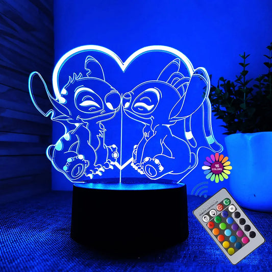 3D Stitch Illusion Night Light