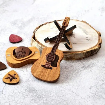 Wooden Guitar Pick Holder