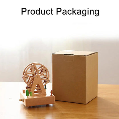 Retro Wooden Wind-Up Music Box