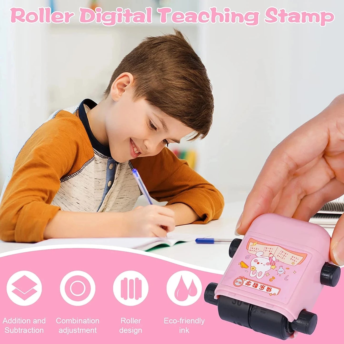 2-in-1 Reusable Math Roller Stamp