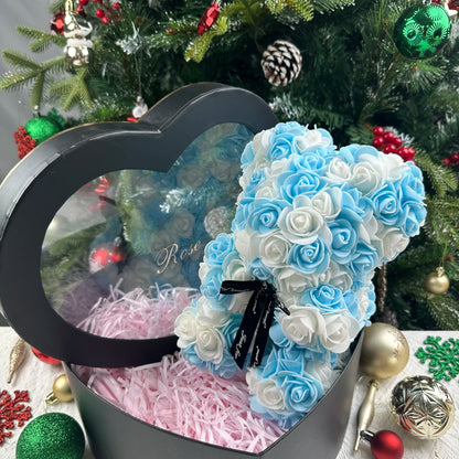25cm Teddy Rose Flower Bear