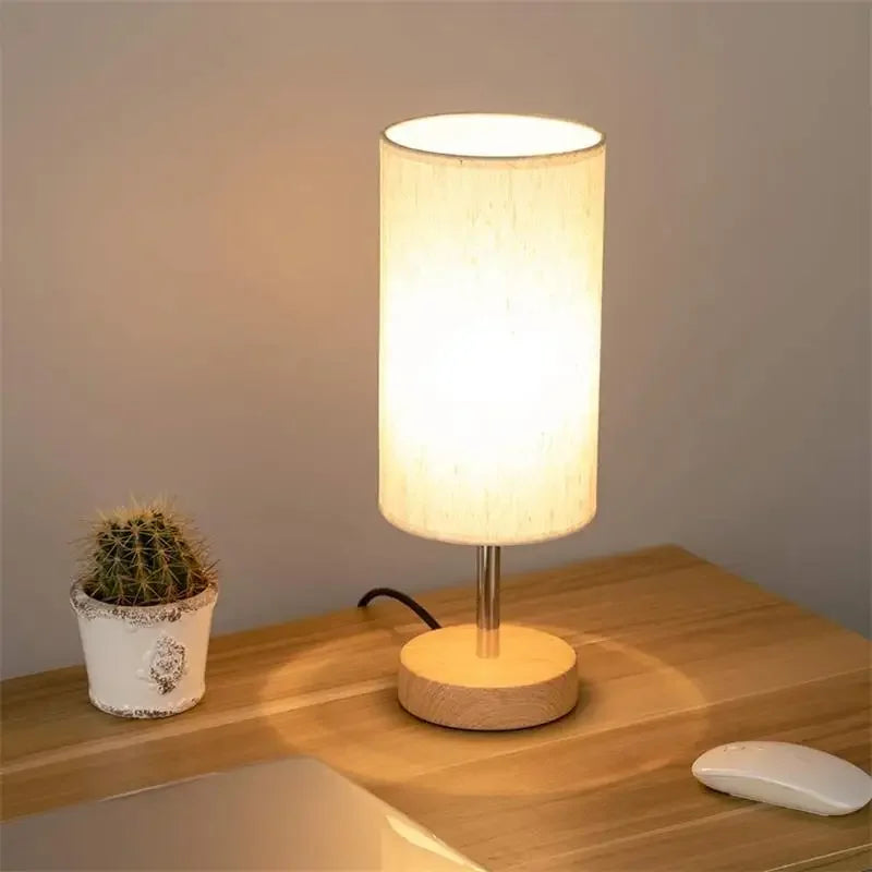 Wood Grain Touch Table Lamp