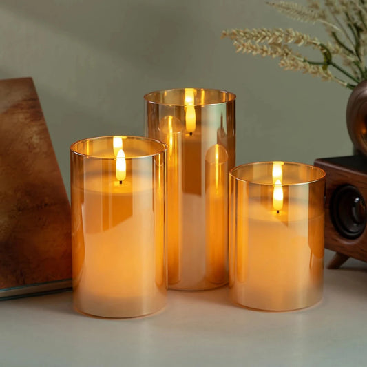 3Pcs LED Flameless Candle Set