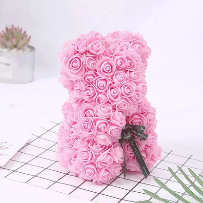 25cm Teddy Rose Flower Bear