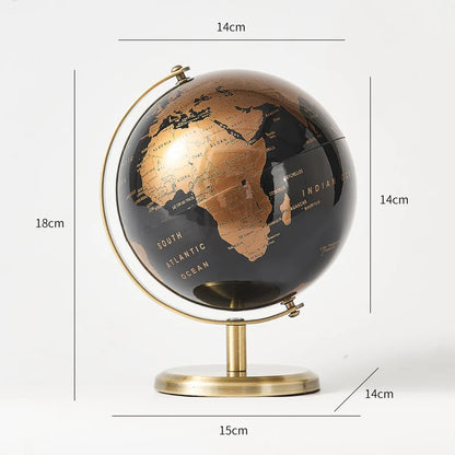 Retro Modern World Globe Decor