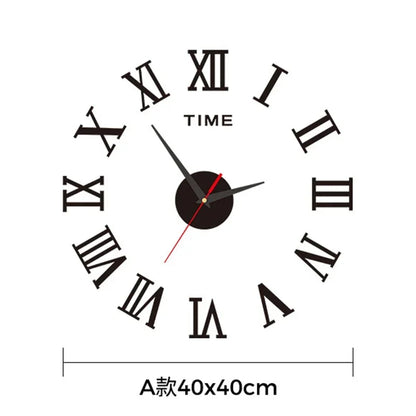 Large 3D Silent Wall Clock