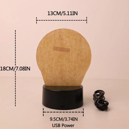 3D Football Night Light