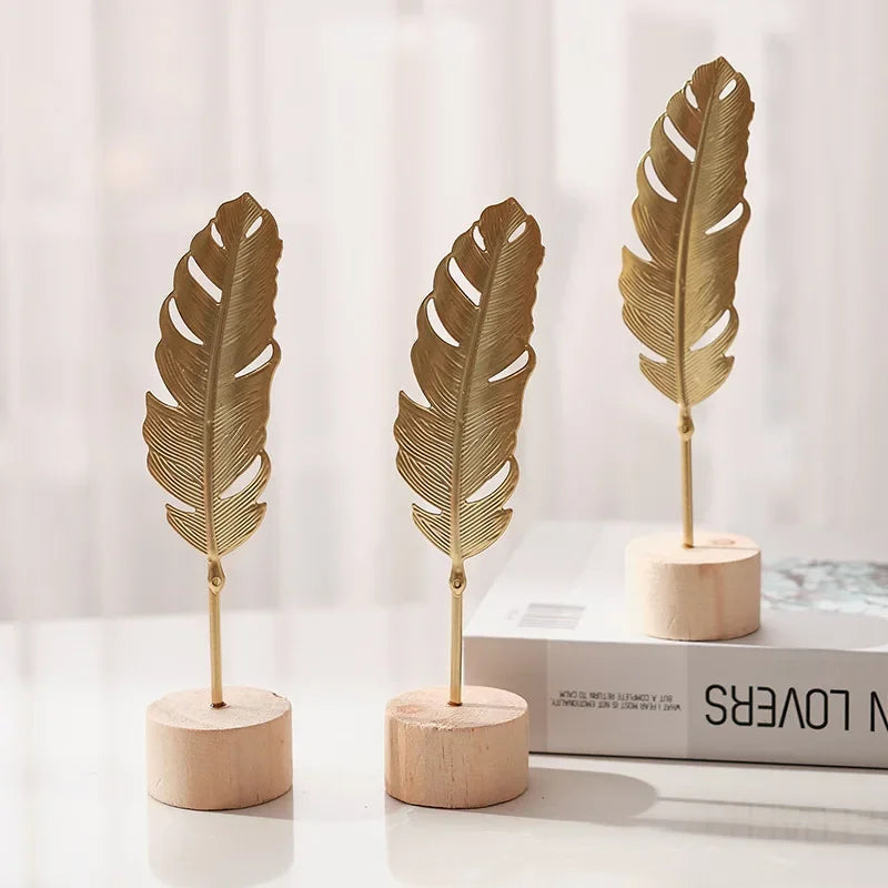 Golden Ginkgo Leaf Figurine