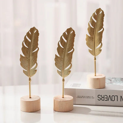 Golden Ginkgo Leaf Figurine
