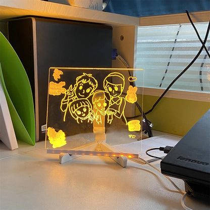 Light-Up Acrylic Glowing Message Board