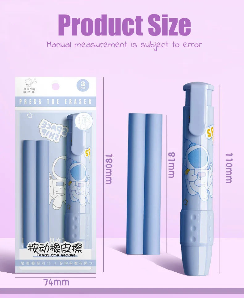 3-in-1 Retractable Eraser Pen
